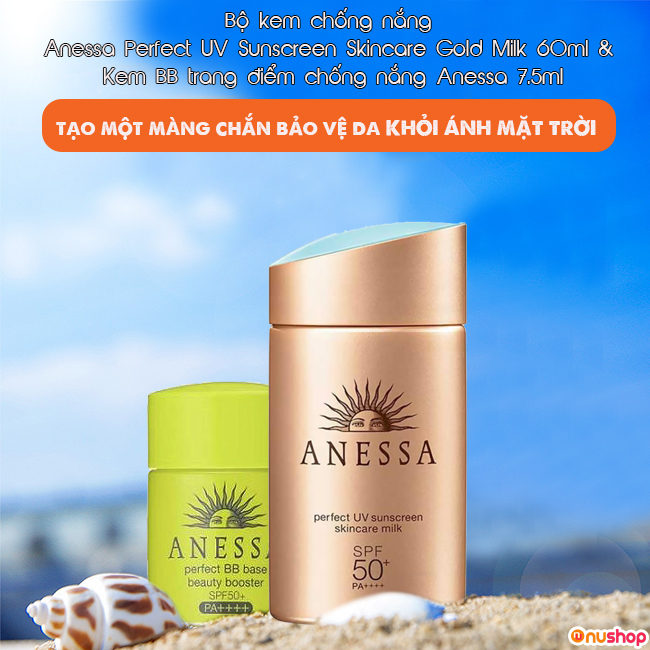 B Kem Ch Ng N Ng Anessa Perfect Uv Sunscreen Skincare Gold Milk